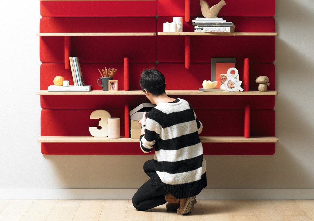 Reinterprets the classic bookshelf Reinterprets the classic bookshelf