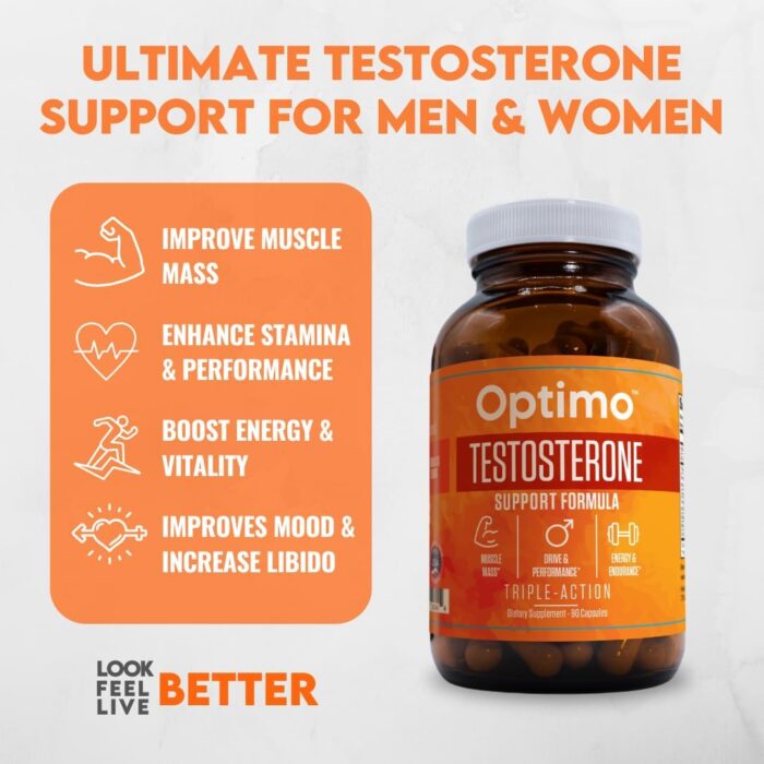 Testosterone Booster Supplement for Men & Women 9 Key Ingredients Tongkat Ali, Tribulus, Fenugreek, Ashwagandha, Maca, Boron, Zinc, VIT D, DAA - 90 Capsules - Image 4