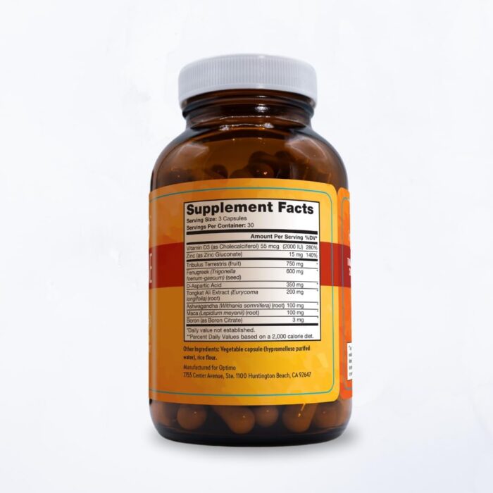 Testosterone Booster Supplement for Men & Women 9 Key Ingredients Tongkat Ali, Tribulus, Fenugreek, Ashwagandha, Maca, Boron, Zinc, VIT D, DAA - 90 Capsules - Image 14