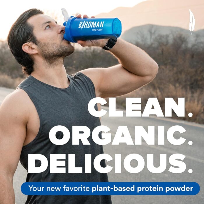 Falcon Vegan Protein Powder Organic, Stevia & Sugar Free, Plant Based Protein, Low Carb, Dairy Free, Keto, Non Whey Protein, Probiotic, Pea Protein | Chocolate Flavor - 60 Servings - 3.9lb - Image 4