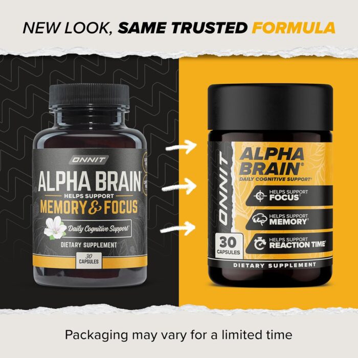 ONNIT Alpha Brain Nootropic Brain Supplement for Men & Women | Memory, Mental Clarity & Cognitive Improvement | Focus Capsules with L-Theanine, Vitamin B6 & Phosphatidylserine (30 Count) - Image 3