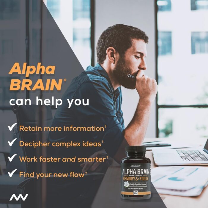 ONNIT Alpha Brain Nootropic Brain Supplement for Men & Women | Memory, Mental Clarity & Cognitive Improvement | Focus Capsules with L-Theanine, Vitamin B6 & Phosphatidylserine (30 Count) - Image 5