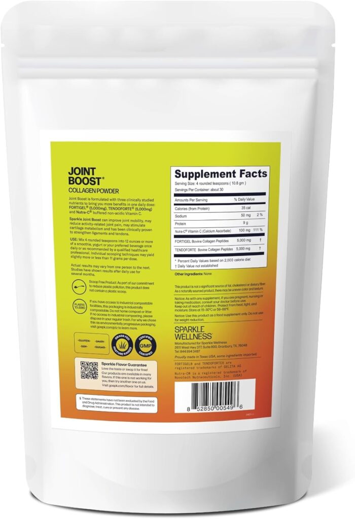 Joint Boost (No Flavor) [30-Serves] | Collagen Powder Supplement with FORTIGEL & TENDOFORTE Collagen Peptides & Calcium Ascorbate Vitamin C | Supports Joint Mobility - Image 3