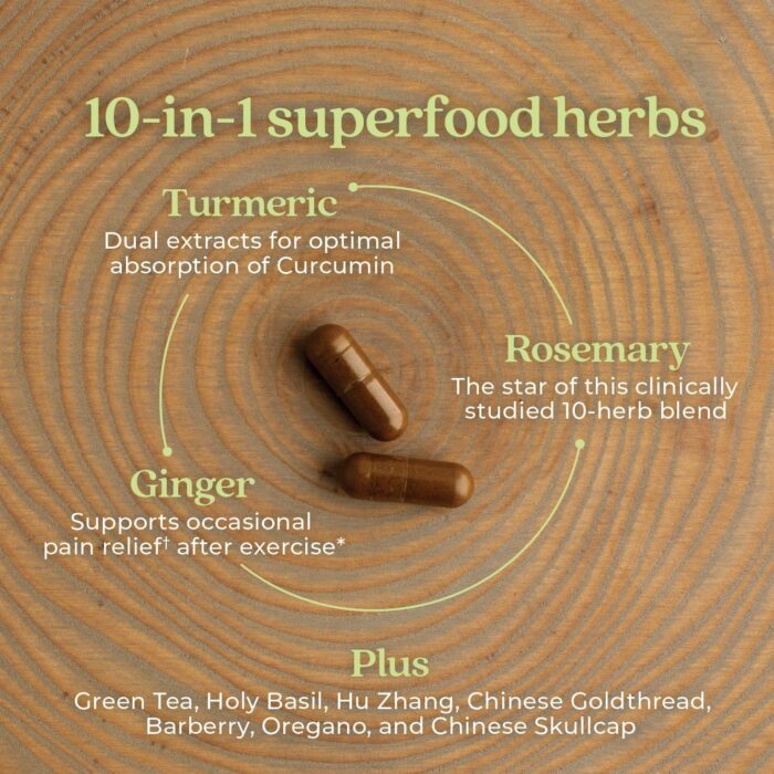 New Chapter Zyflamend™ Multi-Herbal Pain Reliever+ Joint Supplement, 10-in-1 Superfood Blend with Ginger & Turmeric for Healthy Inflammation Response & Herbal Pain Relief+, 60 Count - Image 4