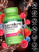 Nature's Truth Electrolyte Tablets | 60 Count | Non-GMO & Gluten Free Chewable Supplement for Hydration | Berry Flavor - Image 4