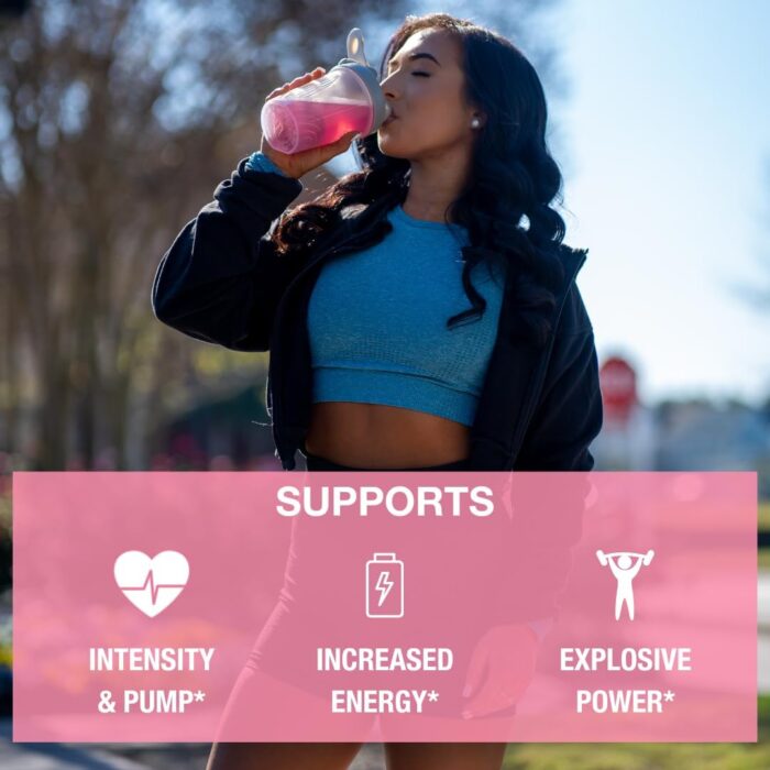 Honey Badger Pre Workout Powder, Keto Vegan Preworkout for Men & Women, Beta Alanine & Caffeine, Sugar Free Natural Energy Supplement, Pink Lemonade, 30 Servings - Image 4