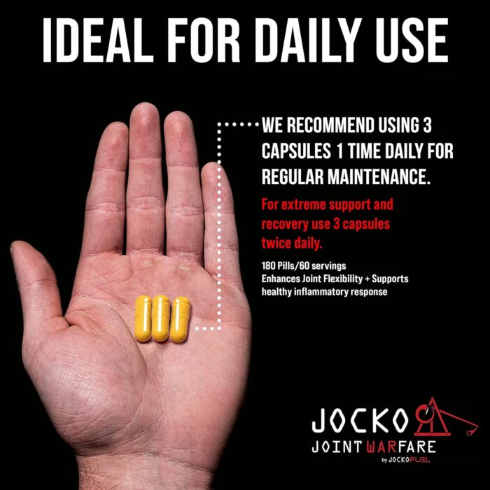 Jocko Fuel Joint Support Supplement - Glucosamine MSM for Joint Pain, Mobility, & Flexibility w/Turmeric & Boswellia (180 Capsules) - Image 7