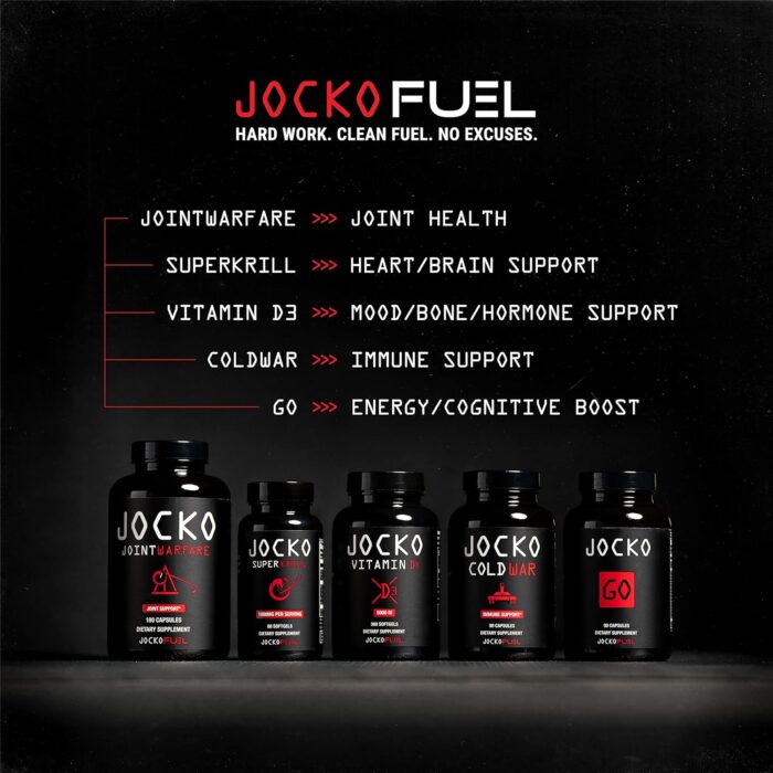 Jocko Fuel Joint Support Supplement - Glucosamine MSM for Joint Pain, Mobility, & Flexibility w/Turmeric & Boswellia (180 Capsules) - Image 8