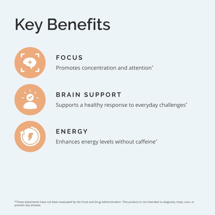 Dr Amen BrainMD Focus & Energy - 120 Capsules - Mental Endurance Booster, Promotes Concentration & Attention - Caffeine Free, Gluten Free - 30 Servings - Image 5