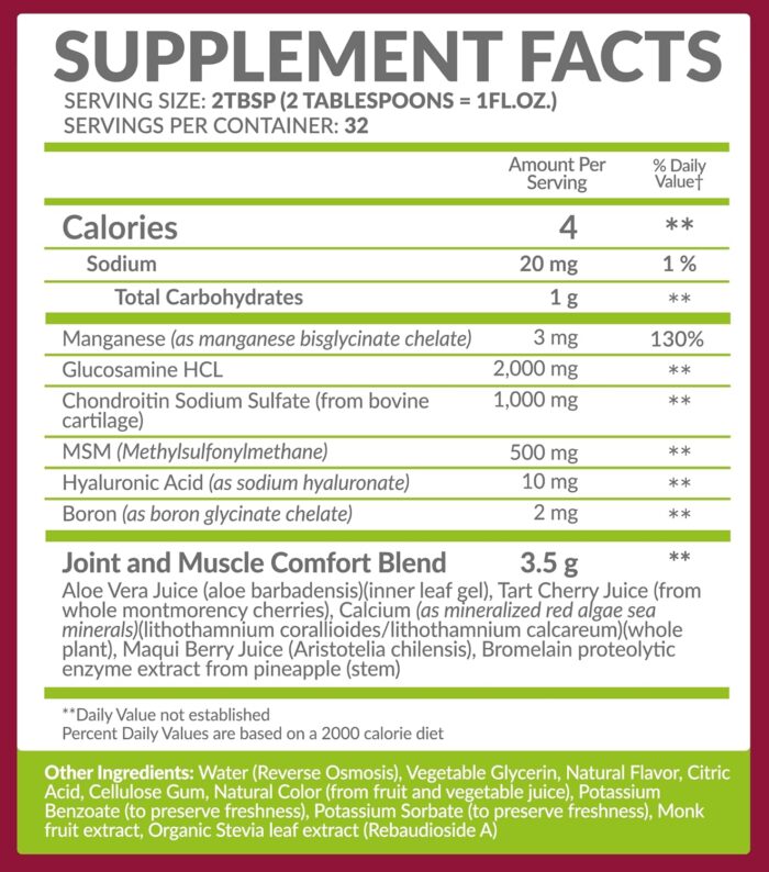 Bio Naturals Liquid Glucosamine Chondroitin MSM Pharmaceutical Grade Supplement with Hyaluronic Acid – Maximum Strength Joint Support - 32 fl oz - Image 3