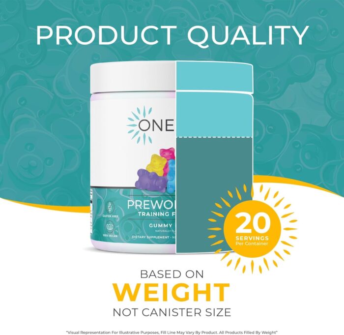 One Sol Pre-Workout for Women, Enhanced Pump & Focus, No Jitters Or Crash, Natural Ingredients, 100% Vegan, Gluten Free & Soy Free, (Gummy Bear) - Image 6
