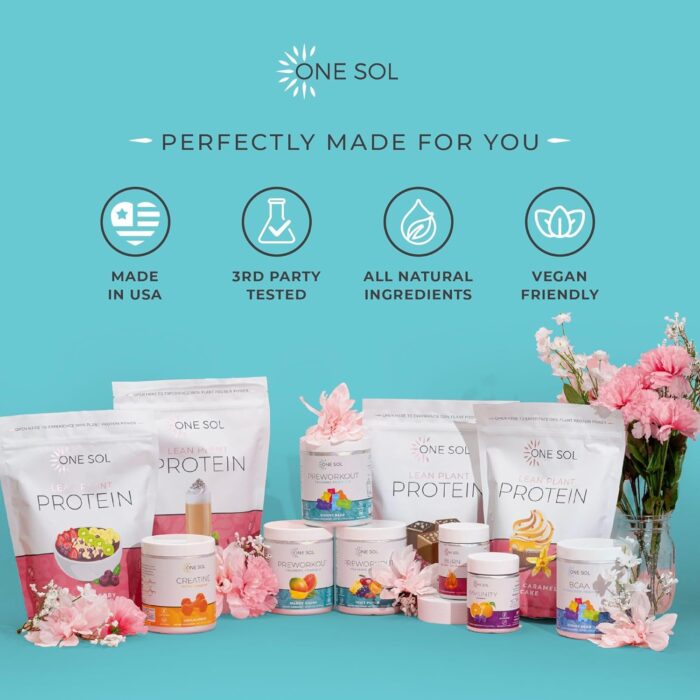 One Sol Pre-Workout for Women, Enhanced Pump & Focus, No Jitters Or Crash, Natural Ingredients, 100% Vegan, Gluten Free & Soy Free, (Gummy Bear) - Image 7