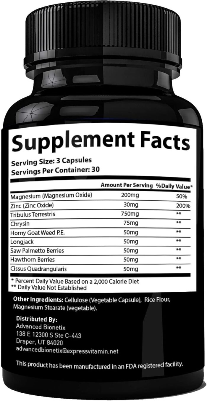 Testosterone Booster Male Enhancement. #1 Recommended by Men Over the Age of 40* Increase Desire, Energy, Lean Muscle. Melt Away Fat with Zinc, Tribulus, Tongkat Ali, Horny Goat Weed & More - Image 7