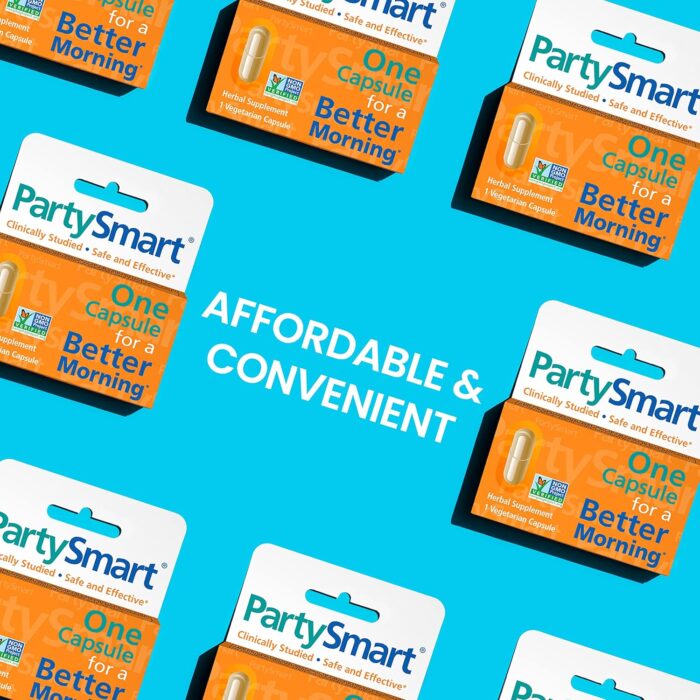 Himalaya PartySmart, One Capsule for a Better Morning After Drinking, Plant Based, Liver Support, Alcohol Breakdown, Clinically Studied, Non-GMO, Herbal Supplement, 10 Capsules - Image 8
