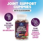 Joint Support Gummies Glucosamine Plus Vitamin E - Nature's Joint Support Supplement for Occasional Discomfort for Back, Knees & Hands - Cartilage & Joint Health & Flexibility Support - 120 Gummies - Image 4