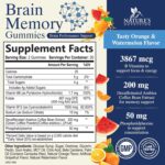 Brain Supplements For Memory And Focus - Brain Gummy Vitamin Plus Nootropics, Phosphatidylserine & Vitamins B6 & B12, Caffeine Free Nootropic, Clarity & Memory Health Support Supplement - 60 Gummies - Image 3