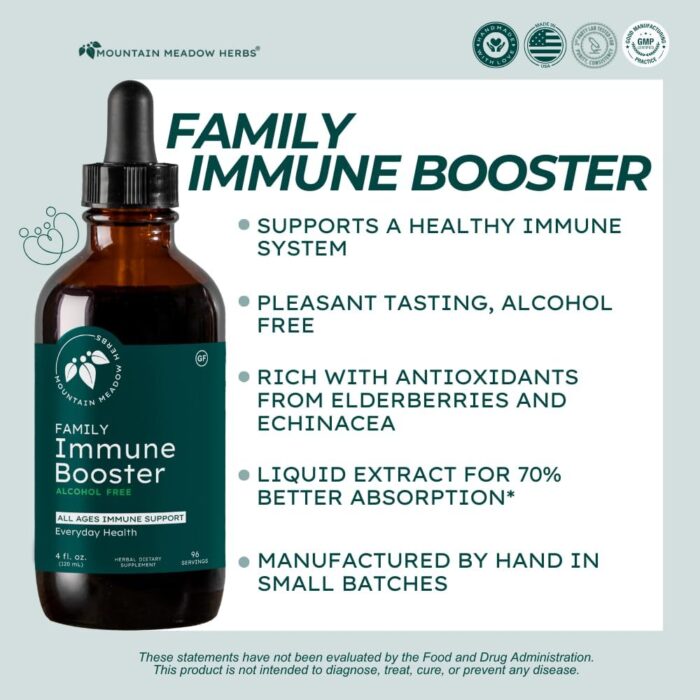 Mountain Meadow Herbs Family Immune Booster Extract with Sambucus Elderberry and Echinacea | Optimal Immune Support for The Whole Family | Tincture, 4 oz - Image 3