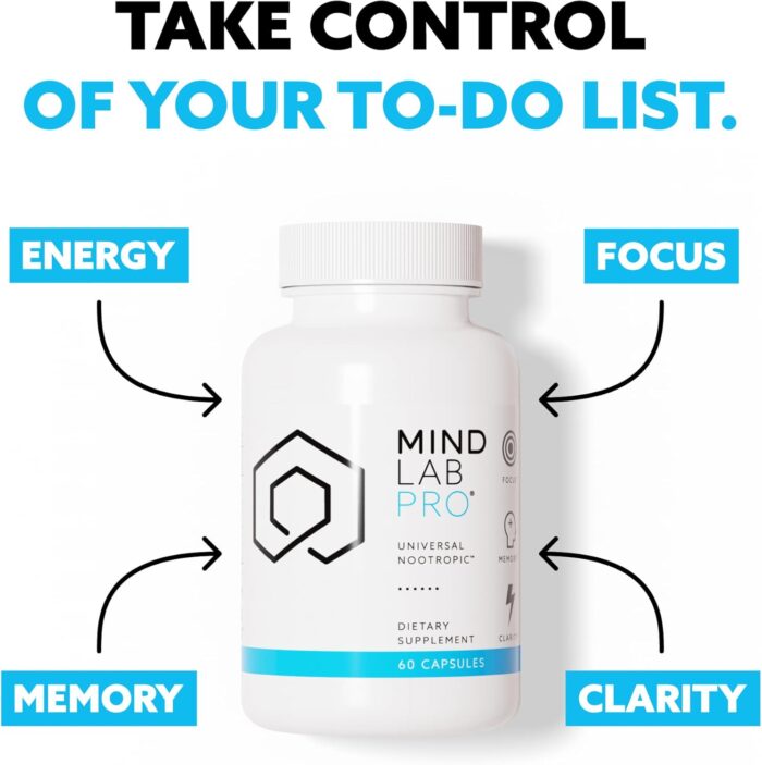 Mind Lab Pro® Universal Nootropic™ Brain Booster Supplement for Focus, Memory, Clarity, Energy - 60 Capsules - Plant-Based, Naturally Sourced Memory Vitamins for Better Brain Health - Image 4