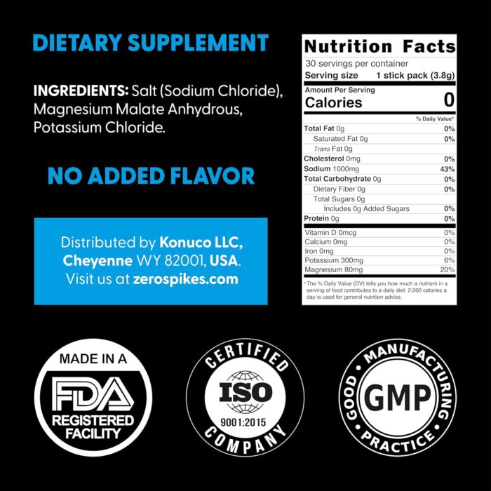 No Sugar Electrolytes Powder Packets | Keto & Fasting Salts Drink Mix | Supplements: The Key Hydration Nutrients Missing from Purified Water | Clean, Unflavored, Calorie Free | 30 Sticks - Image 3