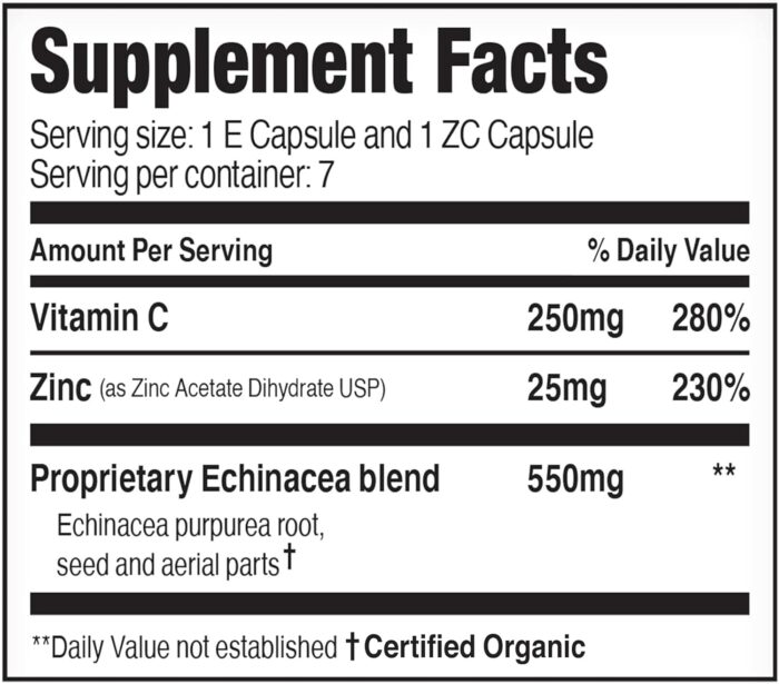 EZC Pak On The Go Immune System Booster with Echinacea, Vitamin C, Zinc, Immune Support Supplement, Immunity Vitamins for Adults, Travel-Friendly Packaging, Vegetarian, Gluten-Free - Image 3