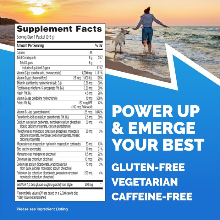 Emergen-C Immune+ Vitamin C 1000mg (18 Count, Elderberry) Dietary Supplement Fizzy Drink Mix Powder Packets - Image 8