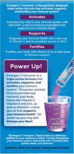 Emergen-C Immune+ Vitamin C 1000mg (18 Count, Elderberry) Dietary Supplement Fizzy Drink Mix Powder Packets - Image 11