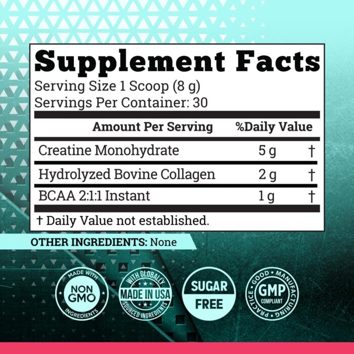 5000mg Creatine Monohydrate Powder Optimized for Women +2000mg Collagen +1g BCAA 2:1:1 (No Fillers) Supports Lean Muscles & Recovery, Pump, Energy & Stamina - Micronized, Natural & Made in USA - Image 4