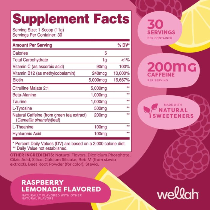Get-Going Pre-Workout Drink Mix (Raspberry Lemonade Flavored, 30 Servings) - Image 3