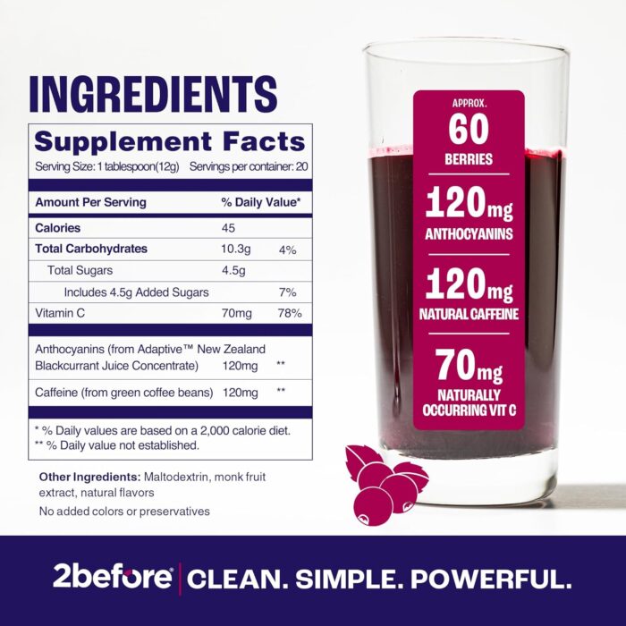 Blackcurrant I All Natural Vegan Pre Workout, with 120mg Caffeine I Clean Energy, Endurance, Recovery I Pre Workout Women and Men I 20 Servings Pouch I Informed Sports Certified - Image 7