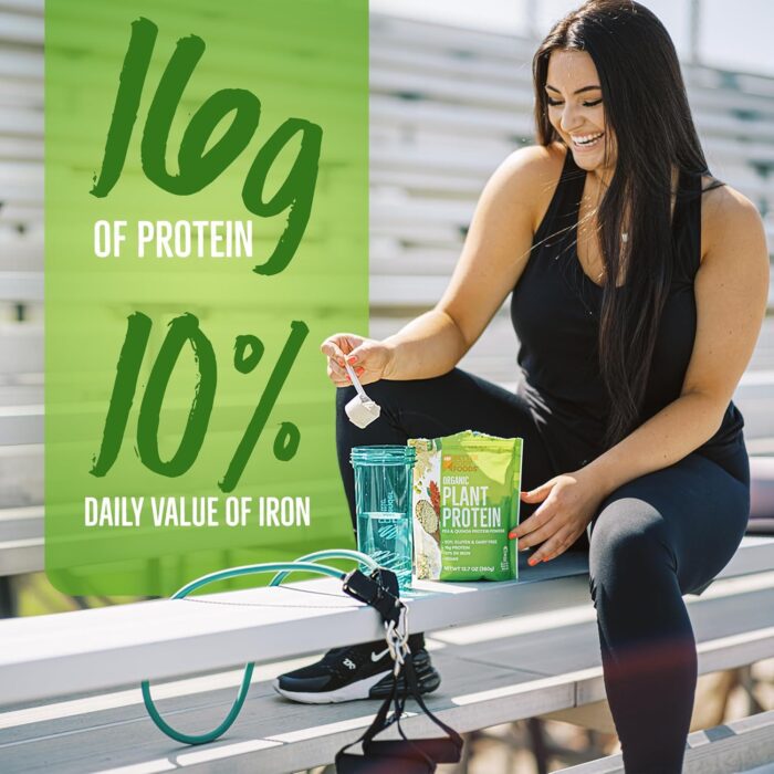 BetterBody Foods Organic Plant Based Protein Powder, 16g of Protein 24% DV, Vegan, Low Net Carbs, Gluten Free, Dairy Free, No Sugar Added, Soy Free, Non-GMO, 12.7 Ounces - Image 3