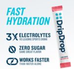 DripDrop Sugar Free Hydration Packets - Zero Classic Variety Pack - Single Serve Electrolytes Powder Drink Mix - Lemon Lime, Watermelon, Peach, Passion Fruit - Non-GMO, Gluten Free, Vegan - 32 Sticks - Image 3