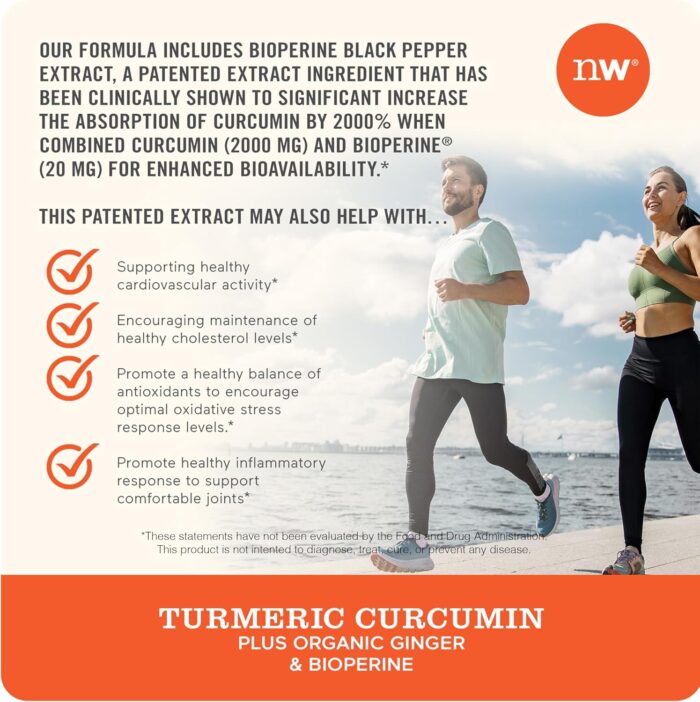 NatureWise Curcumin Turmeric 2250mg - 95% Curcuminoids & BioPerine Black Pepper Extract for Advanced Absorption - Daily Joint and Immune Health Support - Vegan, Non-GMO, 90 Count[30-Day Supply] - Image 6
