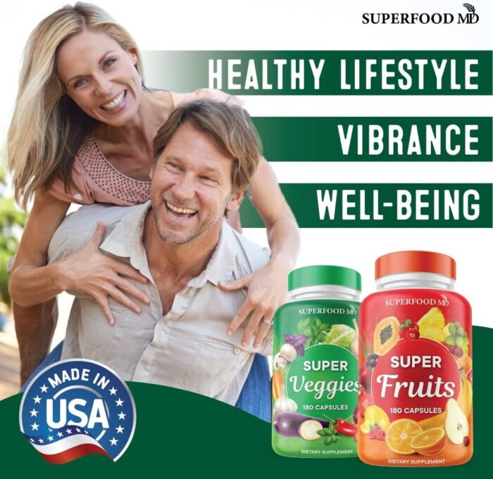 Superfood Fruit and Veggie Supplement - 360 Whole Super Fruit and Vegetable Supplements & Vitamin, Natural Energy Levels, with Olive Leaf Soy Free- 180 Count (Pack of 2) - Image 6