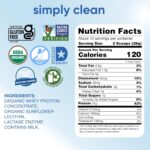 Simply tera's Lactose Free Organic Whey Protein - Unflavored Protein Powder, Plain Tasteless Protein Powder with 21g of Protein Per Serving, Non-GMO, Gluten-Free, rBGH-Free, Kosher, Organic - 12 Oz - Image 3