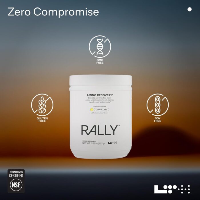 LTH Rally Amino Recovery - Muscle Supplement for Athletes Before & After Exercise - BCAA Powder with All 9 Amino Acids & L-Glutamine - Supports Immune & Joint Health - Lemon Lime, 30 Servings - Image 4