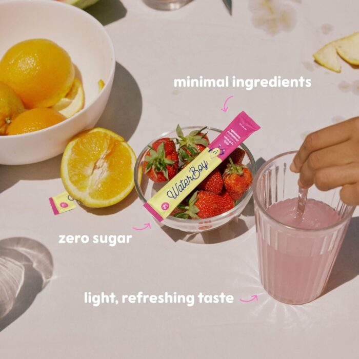 Waterboy Daily Hydration | 1,570mg Electrolyte Powder Packets | No Sugar, All Natural, Gluten Free, Zero Calories | 15 Drink Stick Mixes (Strawberry Lemonade) - Image 5