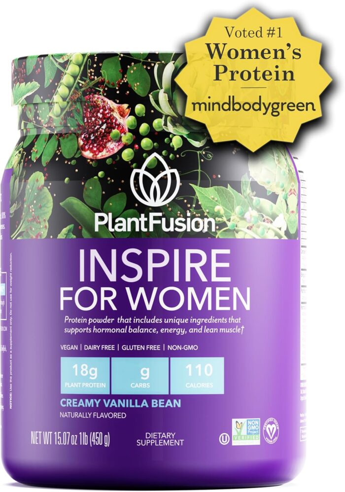 PlantFusion Inspire Plant Protein Powder for Women - Low Carb Protein Powder for Lean Muscle Support - Keto, Gluten Free, Soy Free, Non-Dairy, No Sugar, Non-GMO - Creamy Vanilla Bean 1 lb - Image 9