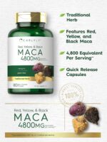 Carlyle Maca Root | Powder Capsules for Women & Men | 4800 mg | 180 Count | High Potency Extract | Non-GMO & Gluten Free Supplement - Image 4