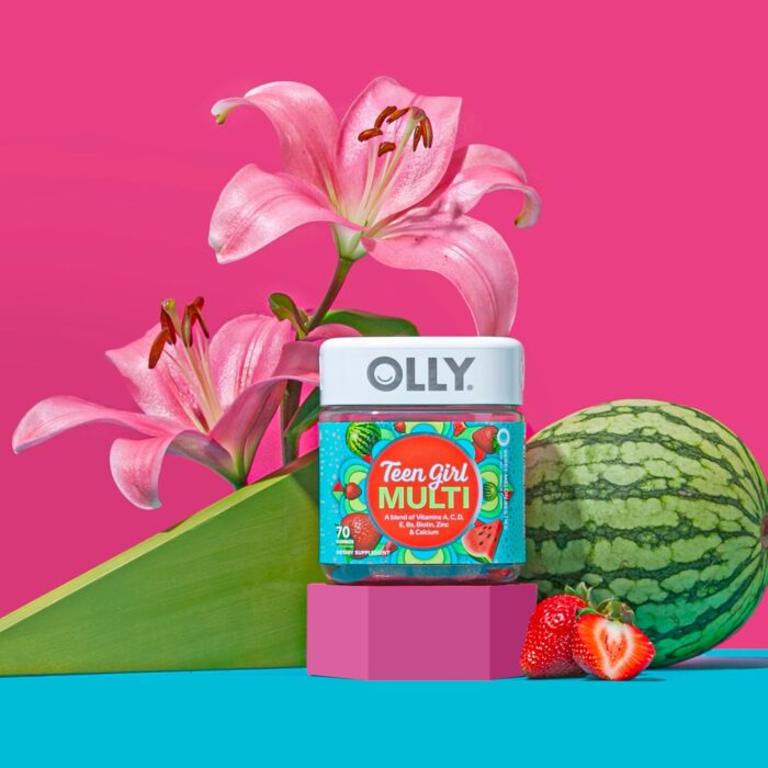 Olly Teen Girl Multi Gummy, Healthy Skin and Immune Support, 15 Essential Vitamins, Biotin, Zinc, Calcium, Chewable Multivitamin, Berry Melon, 35 Day Supply, 70 Count - Image 10