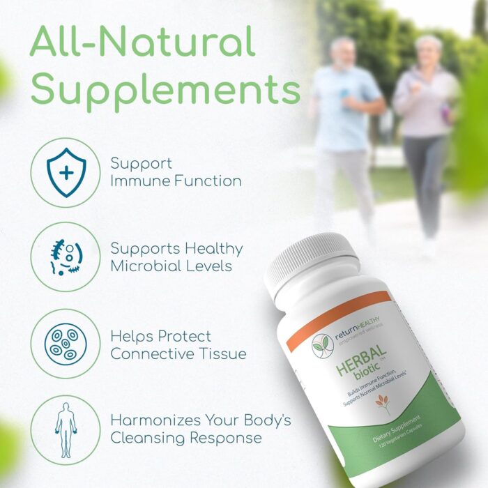 Herbal Biotic, Immune Support Vitamins, Natural Immune System Booster for Adults, Immune Support Supplement Enriched with Cat’s Claw for Probiotic Balance, Digestive Health, 120 Vegan Capsules - Image 5