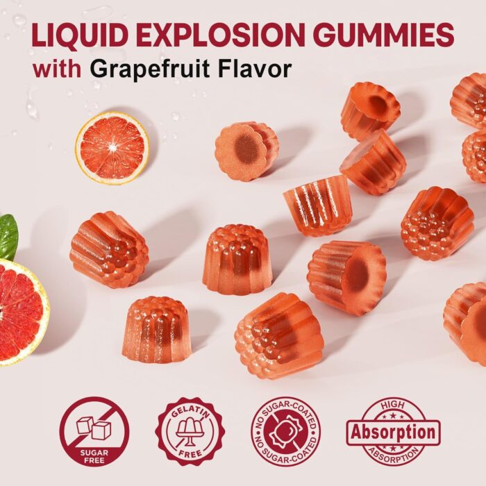 Sugar Free Maca Root Filled Gummies for Women Men | Organic Black, Red, Yellow Maca 2000mg Per Serving | with Ashwagandha | Vegan, Non-GMO & Gluten Free Supplement | Grapefruit Flavor, 60 Count - Image 5
