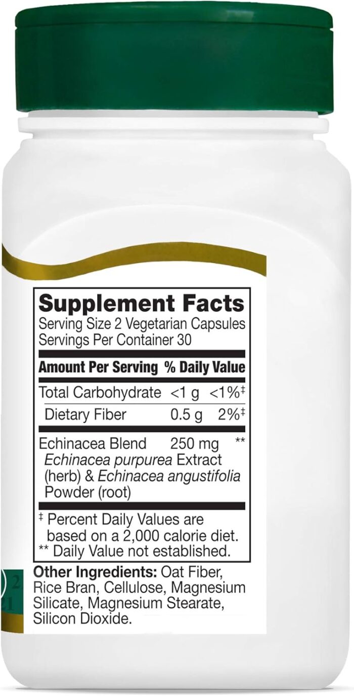 21st Century Echinacea Extract Veg Capsules, 60 Count - Image 8