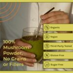 Sacred 7 Mushroom Coffee Booster | Organic Mushroom Supplement Powder – Lions Mane, Reishi, Chaga & More | Adaptogen + Nootropic | 100% Fruiting Bodies | Mix with Coffee,Tea, Smoothies - 60 Servings - Image 4