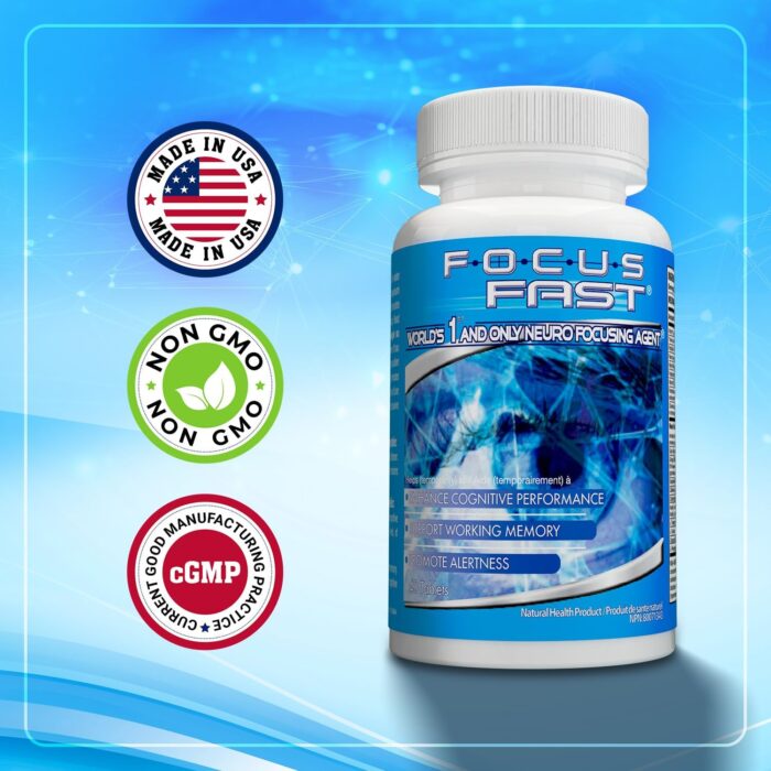 Focus Fast Clear Brain Nootropic Supplement, 40 Count, for Men & Women - Focus Pills for Concentration, Brain Booster & Memory Support – Vitamins, Choline, Ginseng, Gingko & More - Image 5