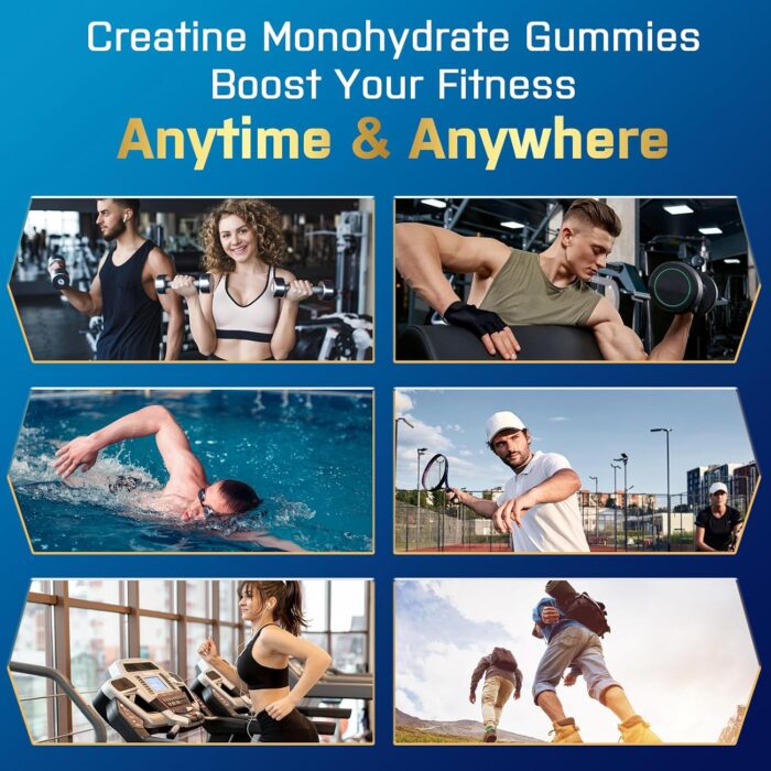 Creatine Monohydrate Gummies for Men & Women Pre Workout Gummies with Taurine, Vitamin B6 & B12 Creatine Monohydrate Chewable for Increase Strength, Energy, Endurance, Muscle, Organic (2 Packs) - Image 10
