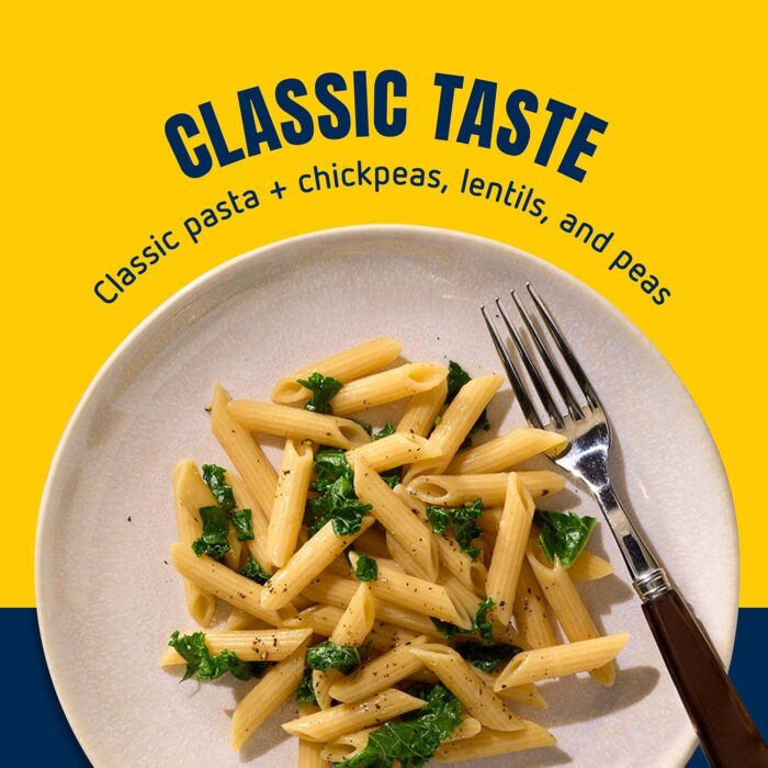 BARILLA Protein+ (Plus) Penne Pasta - Protein from Lentils, Chickpeas & Peas - Good Source of Plant-Based Protein - Protein Pasta - Non-GMO - Kosher Certified - 14.5 Ounce Box (7 Servings per Box) - Image 4