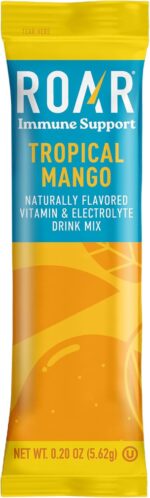 ROAR Immune Support Powder - Hydration Packets with Zinc and Elderberry - Electrolytes Powder - No GMOs, Gluten Free - Tropical Mango - 12 pc - Image 4