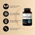 NatureBell Multi Collagen Complex, 300 Capsules | 5 Collagen Peptides (Type I, II, III, V, X) Plus Hyaluronic Acid, Biotin, Vitamin C, & Probiotics – Hair, Skin, Nail, Joint, & Gut Health Support - Image 4