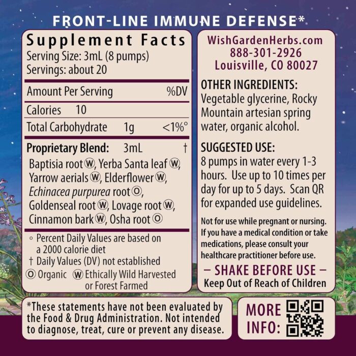 WishGarden Herbs Kick-Ass Immune Activator - Herbal Immune Support Supplement for Adults, Plant-Based Immune Booster & Immune Defense w/Echinacea & Goldenseal, Rapid Immunity Boost Formula, 4oz - Image 3