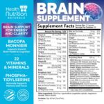 Brain Supplements for Memory and Focus - Extra Strength Nootropic Capsules for Concentration, Alertness, Cognitive Support - Phosphatidylserine, Brain Health Vitamins B6 C E Zinc - 120 Capsules - Image 3